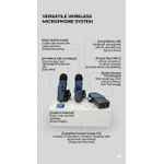 Generic Professional 2-in-1 Dual Wireless Lavalier Microphone System- black - image 2