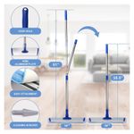 product_image_name-TodyJeyHo-Flat Mop, Microfiber Mop Floor Cleaning System, Stainless Steel Handle, 4 Reusable Washable Mop Pads For Wood Flooring, Tile Cleaning For Wet And Dust Mopping-3