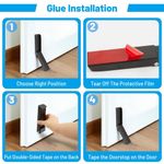 product_image_name-addigoes-Heavy Duty Kickdown Door Stopper – 6-Inch Metal Door Holder for Bottom of Door, Holds Door Open, Secure Floor Mount, Black (1 Pack)-7