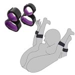 2pcs Adjustable Cuffs And Thigh Sleeves Set - Ergonomic Design, Comfort Fit, Soft-Padded Handcuffs for Women, Easy-To-Use Couples SM Play, Valentine'S Day Adjustable Leg Straps