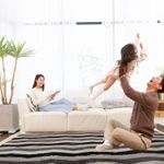 product_image_name-Generic-140*200CM Living room fluffy plush carpet striped soft bedside rug bedroom modern home decor-5