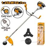 Ingco GBC5434411 Gasoline Grass Trimmer And Brush Cutter - Silver/Yellow/Black