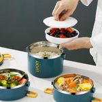 product_image_name-Fashion-1 set of 4-layer stainless steel reusable lunch box with lunch bag and cutlery, large capacity portable thermos cup - blue - blue-5