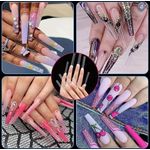 product_image_name-Generic-240Pcs × Extra Long Acrylic/Normal Press On Gel Nail - Diy Beauty Nail Art (Full Cover 12 Sizes)-4