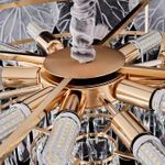 product_image_name-Generic-Modern Crystal Heart Shape Chandelier with Adjustable LED Lighting + Remote - 96W - 50*50*32cm - Gold-3