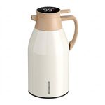 TIMBUTUS  2L Smart Insulated Flask with Temperature Display-White and Gold