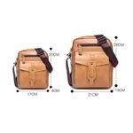 Generic 053 Men Messenger Bag Cowhide Large Capacity Briefcase - Dark Brown - image 2