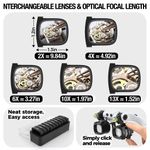 Generic Head Mounted LED Magnifier Glasses USB Rechargeable 6 Lenses Watch Jewelry Repair Loupe - image 8