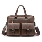 product_image_name-AD-Hyper Leather Laptop Bag - Brown -1