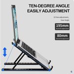product_image_name-LZDUATAN-10 Steps Laptop Stand Desktop Stand - Black - Black-2