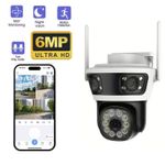 product_image_name-Generic-6MP Outdoor External Full HD IP Camera 3 Lenses 3 Screens Waterproof Wifi Security CCTV Camera 4K Dual Screen Auto Tracking PTZ Surveillance Camera-1