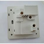 product_image_name-Generic-Toggle Switch Push Button Smart UK Socket /1 Gang Switch/Blue Indicator Light/Tempered Glass Panel/Wi-Fi/USB/Type C - White -2