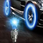 Generic 4 pieces for car, motorcycle, bicycle wheel valve lights - Blue