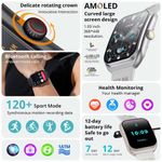 Colmi P86 1.93" AMOLED Smartwatch Men Health Manager Bluetooth Call IP68 Waterproof Smart Watch - Black - image 5