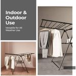 White Label Foldable Cloth Drying Rack, Perfect for Indoor and Outdoor. Black - image 4