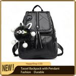 Fashion Women's PU Backpack with Tassel & Cute Pendant