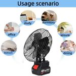Generic Portable lithium-ion desktop rechargeable fan - image 3