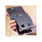 Generic Foldable 360° Rotating Metal Phone Tablet Stand Gray - image 4