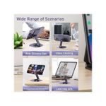 Generic Foldable 360° Rotating Metal Phone Tablet Stand Gray - image 8