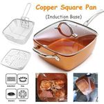 product_image_name-Generic-2 in 1 Smart Stainless Steel Deep Non-Stick Frying Pan -Brown-2