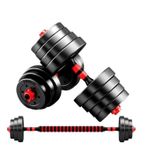 Generic 30KG Adjustable 3-in-1 Dumbbell Set  + Free Barbell Rod - image 4