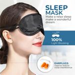 product_image_name-Flushrenic-Travel Neck Pillow with Eye Cover and Earplugs Pure Memory Foam Head Support Pillow for Airplane, Car & Home Neck and Shoulder Pain Relief Soft Pillow for traveling and Sleeping (Grey)-5