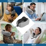 product_image_name-Flushrenic-Travel Neck Pillow with Eye Cover and Earplugs Pure Memory Foam Head Support Pillow for Airplane, Car & Home Neck and Shoulder Pain Relief Soft Pillow for traveling and Sleeping (Grey)-7