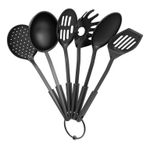 Generic 6Pcs Laddle Set Cooking Set With Hanger- Black - image 2