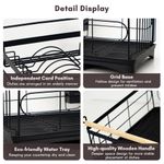 product_image_name-Generic-Dish Drying Rack 3-Tier Dish Racks with Detachable Drainboard Chopstick Rack Bowl Holder Storage Rack for Kitchen Counter-5