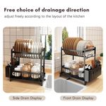 product_image_name-Generic-Dish Drying Rack 3-Tier Dish Racks with Detachable Drainboard Chopstick Rack Bowl Holder Storage Rack for Kitchen Counter-7