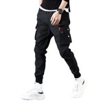 product_image_name-Fashion-Black Sports Joggers Men's Casual Pants-1