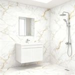 Generic 20-piece pack of self-adhesive splash-proof wall tiles, gold marble pattern wall stickers - image 4