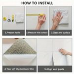 Generic 20-piece pack of self-adhesive splash-proof wall tiles, gold marble pattern wall stickers - image 5