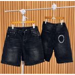 Men’s Black Washed Denim Shorts 