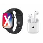 Generic HR8 Plus Smart Watch + Wireless Earbuds Bluetooth Smartwatch Combo – Touch Screen Android & iOS Compatible