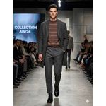 product_image_name-Generic-Men's Striped Knit Crewneck Sweater - Plum & Lime Green-2