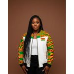 Afrikhadi Kente Print Bomber Jacket