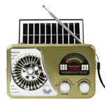 product_image_name-Generic-Radio Portable Solar FM Radio  with Flashlight, Bluetooth & USB-2