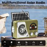 product_image_name-Generic-Radio Portable Solar FM Radio  with Flashlight, Bluetooth & USB-3