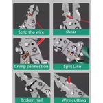 Generic 16-in-1 Foldable Multi-Function Wire Stripper,Wire Cutter Wire C-rimping Tool - image 3