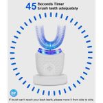 Generic UltraWhite 360° Automatic LED Whitening Toothbrush – Rechargeable U-Shaped Design - image 3