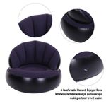 Generic Inflatable Large Flocked Air Lazy Sofa Couch Ergonomic Camping Chair - image 2