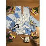 4 in 1 ladies night wear - blue and white 