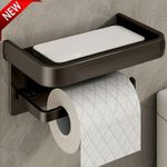 product_image_name-Generic-Toilet Roll Holder With Top Shelf- Black-3