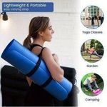 Extra Thick & Durable Thick Gym/Yoga Mat + Carrying Strap - Blue