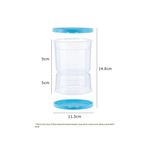 Generic Hourglass Pickle Jar - Dry Wet Separation, Airtight Lid, Blue - image 2