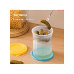 Generic Hourglass Pickle Jar - Dry Wet Separation, Airtight Lid, Blue - image 3