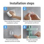 Generic 2 Layer Soap Dish Box/Rack, No Drill Bathroom Accessory, Wall Mounted Sponge Rack, No Drill, Removable 13x8x15.5cm - image 3