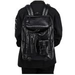 AD  Smart Vintage Leather Authentic Backpack - Black/Grey - image 2