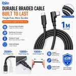 Generic 65W Type-C to Type-C Fast Charging Cable – USB-C Data & Sync Cord, Durable Braided 1M - image 5